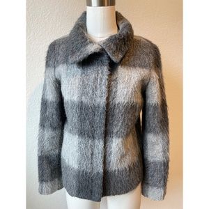 Talbots Wool Alpaca Blend Buffalo Plaid Zipper Front